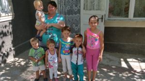 Natasha's family, served by School Without Walls students in Moldova