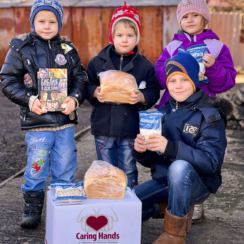 caring hands food boxes for children 