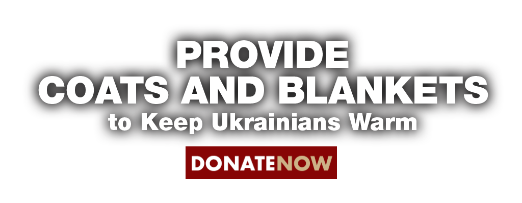 provide coats and blankets to keep Ukrianians warm