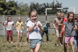 Happy children at camp