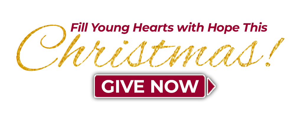 Fill young hearts with hope this christmas - give now