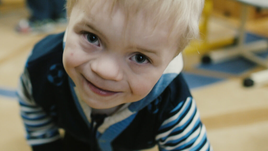 Young boy in an orphanage.