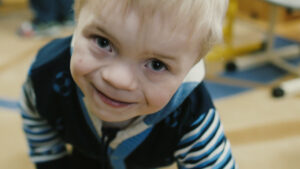Young boy in an orphanage.