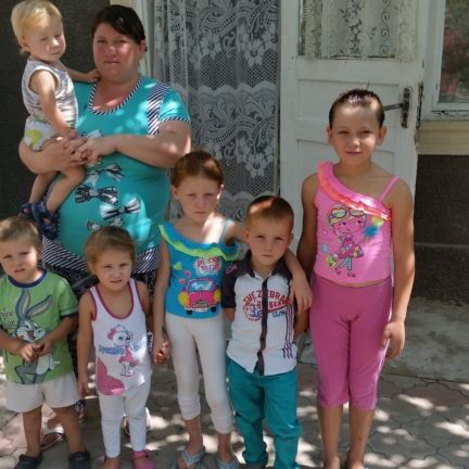 Natasha's family, served by School Without Walls students in Moldova