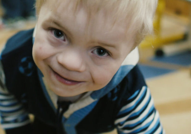 Young boy in an orphanage.